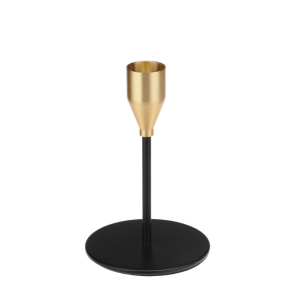Świecznik metalowy Elegant Black 12cm RAVI